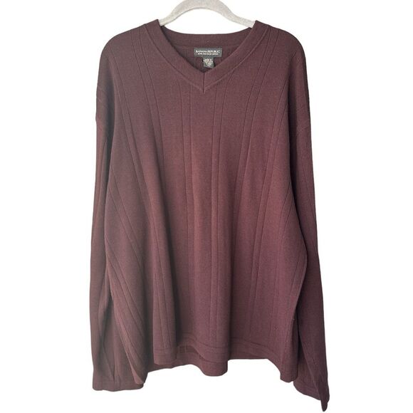 Banana Republic Men’s Sweater V Neck Maroon Size XXL - Picture 1 of 3